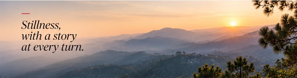 Kasauli mountains at sunset