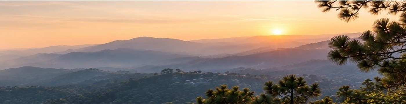 Mountains near Kasauli at sunrise